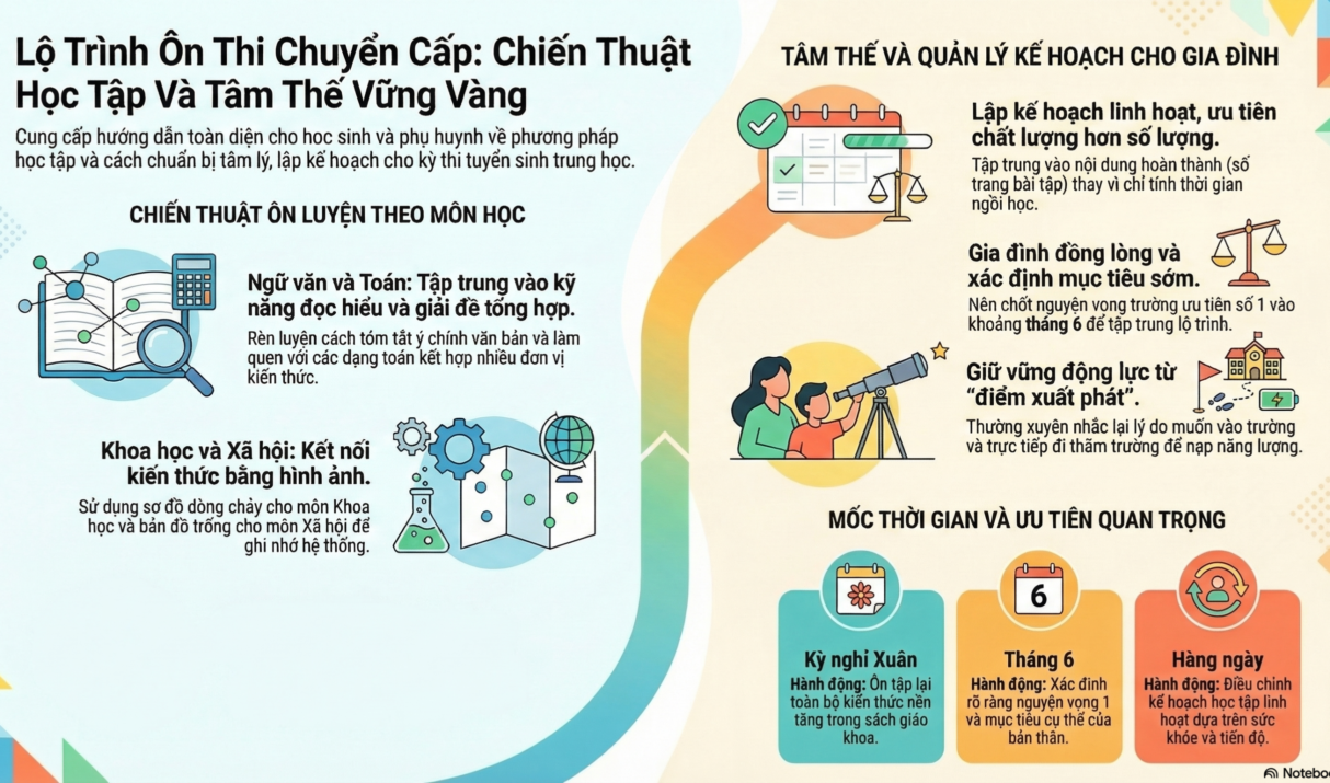 Lộ trình ôn thi chuyển cấp/中学受験 dành cho học sinh lớp 6